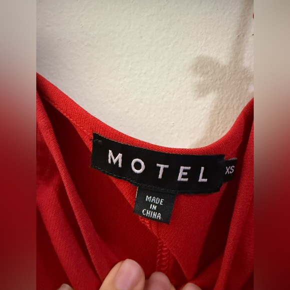 Motel Rocks Cropped Bow Top in Red - XS - Picture 5 of 7